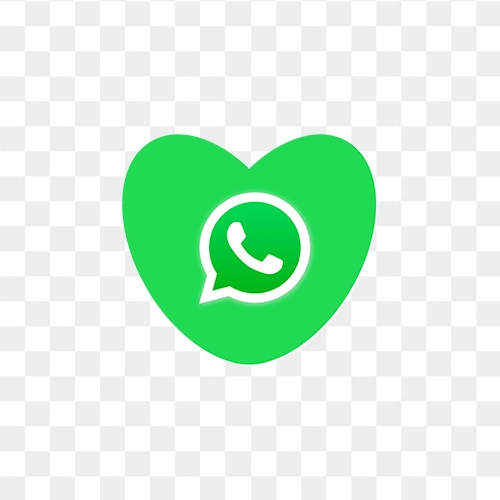 Whatsapp logo icon Heart shape free transparent png